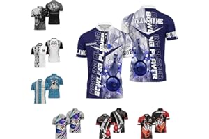Bowling Player Zip Jersey with Claws Bowling Ball Custom Zipper Tshirt Short Sleeve for Bowing Player and Team