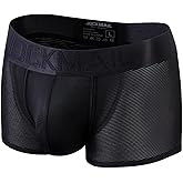 Faringoto Men's Sexy Underwear Boxer Shorts Ice Silk Breathable Mesh Quick-drying Sports Shorts