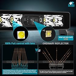 Nilight LED Light Bar 8inch 5LED 2PCS Single Row
