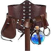 SUMGOGO 5PCS Corset Belt Medieval Renaissance Belt Pouch Potion Bottle Hikes Festival Halloween Cosplay Costume Accessories