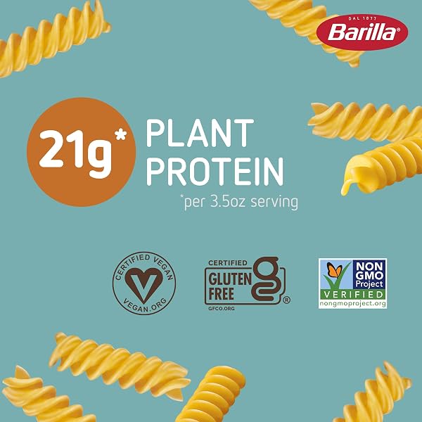 BARILLA CHICKPEA ROTINI PASTA, 8.8 OZ – VEGAN, GLUTEN FREE, NON GMO & KOSHER – MADE WITH PLANT BASED PROTEIN