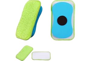 OSOPOLA 1Pc Chalkboard Eraser - Washable Reusable Microfiber Eraser Cleaning Chalk/Markers/Duster Tool in Home Classroom Office Attached 2 Pcs Microfiber Cloth WP0301