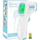 Digital Thermometer for Adults and Kids, No Touch Forehead Thermometer | 1s Fast Reading, 3-Color Fever Alarm, 50 Memory Recall, Body &amp; Surface Mode, Fever Alarm, Instant Accuracy Readings