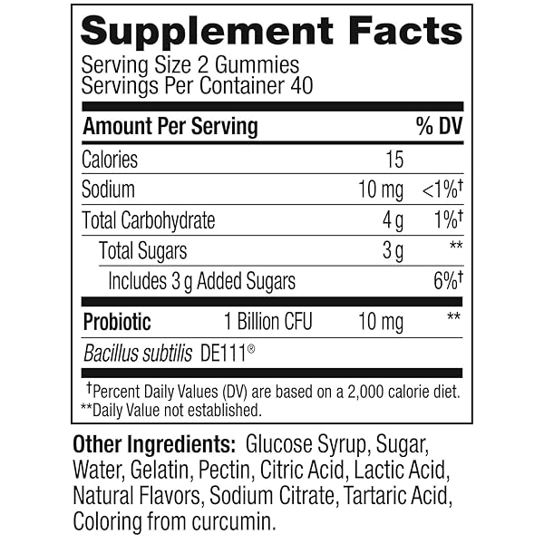 OLLY PROBIOTIC GUMMY, 1 BILLION CFUS, IMMUNE AND DIGESTIVE SUPPORT, CHEWABLE PROBIOTIC SUPPLEMENT, MANGO, 80 COUNT