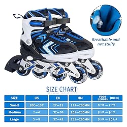 Nattork Roller Skates for Boys with Full Light up
