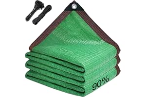 90% Shade Cloth for Garden, 8x10' 10x20' 12x25' 20x22' 30x50' Mesh Tarp with Grommets, Sunblock Shade Net for Patio Plants Gr
