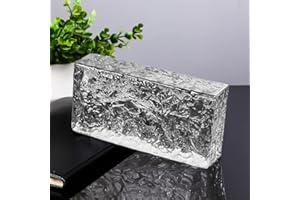 Yutianli Transparent Glass Blocks Wall Decor Ice Crystal Textured Solid Rectangular Glass Bricks Used as Partition Walls Accent Wall
