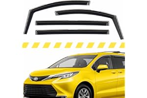 AEROGUYS In-Channel Window Deflectors Extra Durable Window Visors Rain Guards Compatible with Sienna 2021-2023, Wind Vent Visors - 4pcs. AG0182