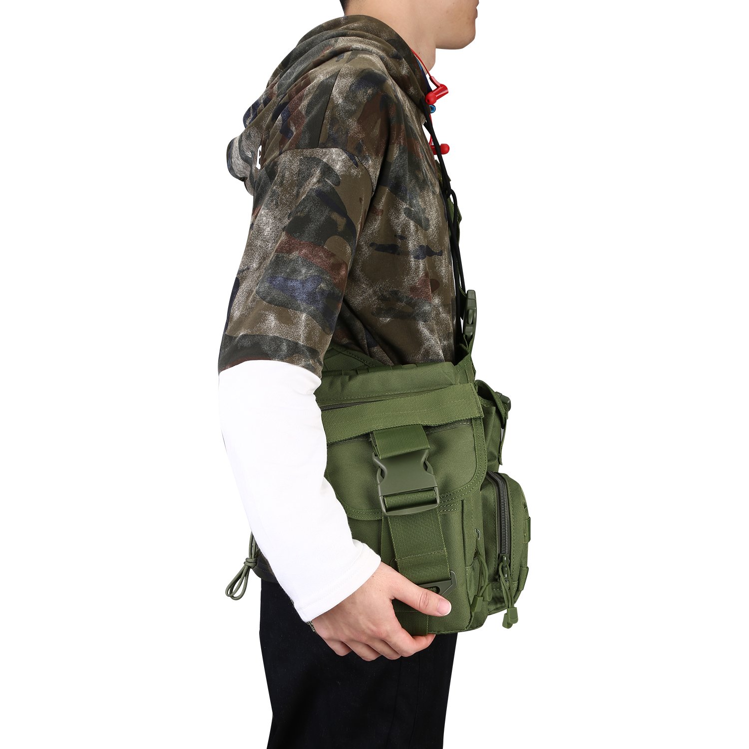 G4Free Tactical Messenger Fishing Tackle Side Bag EDC Sling Pack