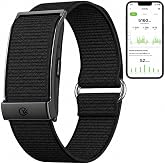 Smart Bracelet Health and Fitness Tracker No Subscription Fees Black | Heart Rate,Sleep,SpO2,HRV,Menstrual Cycle,No Screen,IP68 Waterproof,Comfort-Lightweight,35-day Battery Life,Band