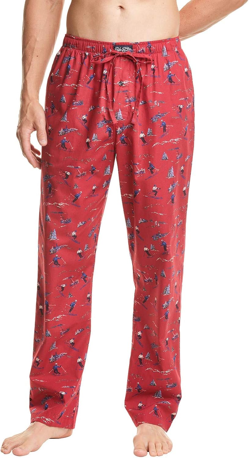 Polo Ralph Lauren Mens Woven Sleep Pajamas Pants Red Ski Large at Amazon Men’s Clothing store