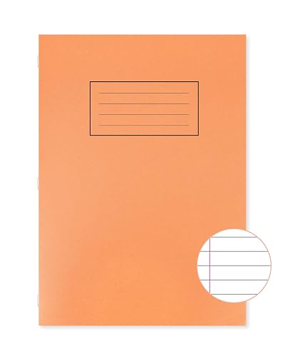 Silvine A4 Exercise Book Orange Pack of 10 80 Pages Ruled with Margin