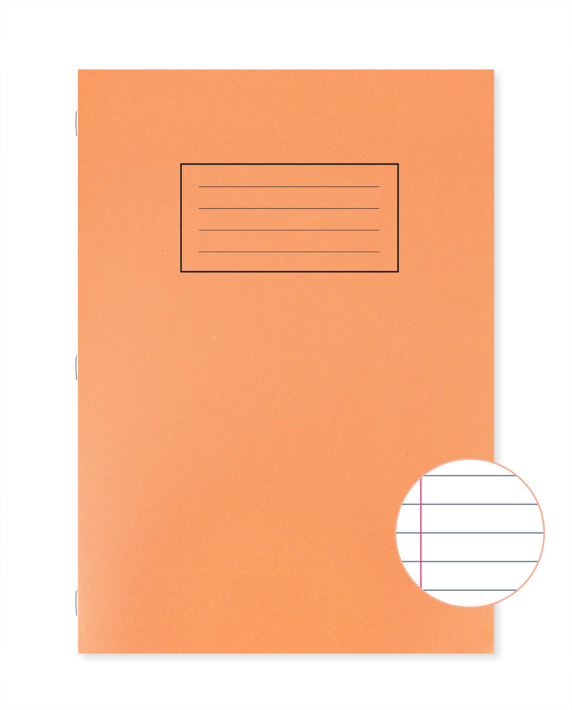 Silvine A4 Exercise Book - Orange. Ruled with Margin, 80 Pages [Pack of 10]