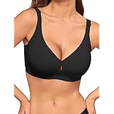 LUCKMEEY Bras for Women No Underwire Wireless Bras - Seamless Push Up Full Coverage Bralettes Comfortable Everyday Bra