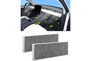 LIMBQS Air Filter for Tesla Model Y 2020-2025， Activated Carbon Cabin Air Filter Replacement for Tesla Model Y Accessories (2