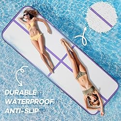 KIKILIVE Inflatable Gymnastics Tumbling Mat 20ft