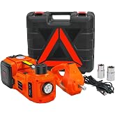 E-HEELP Electric Car Jack Kit 5Ton 12V Hydraulic Car Jack Lift (Lifting Range: 6.1~17.7 inch) with Electric Impact Wrench for