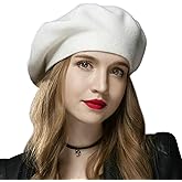 Sumolux Women Beret Hat French Wool Beret Beanie Cap Classic Solid Color Autumn Winter Hats