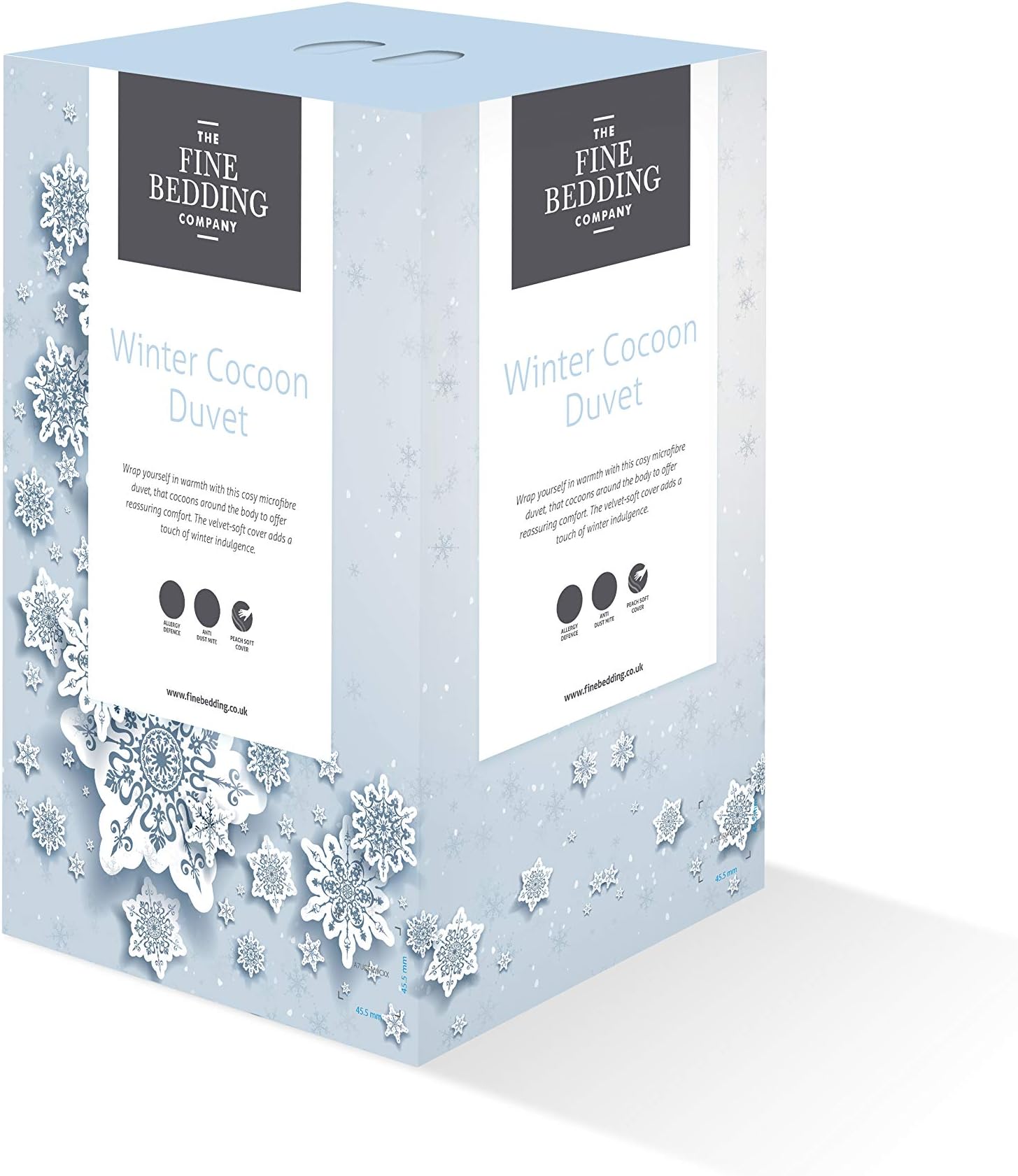 The Fine Bedding Company - Winter Cocoon Microfibre Duvet - Anti Dust Mite - Super King Size 13.5 Tog