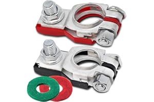 TKDMR Battery Terminals for Nissan - Compatible for Nissan, Maxima, Rouge, Sentra, Murano,243407F000,24340-7F000, 243407F001, Positive and Negative,Plastic Cove