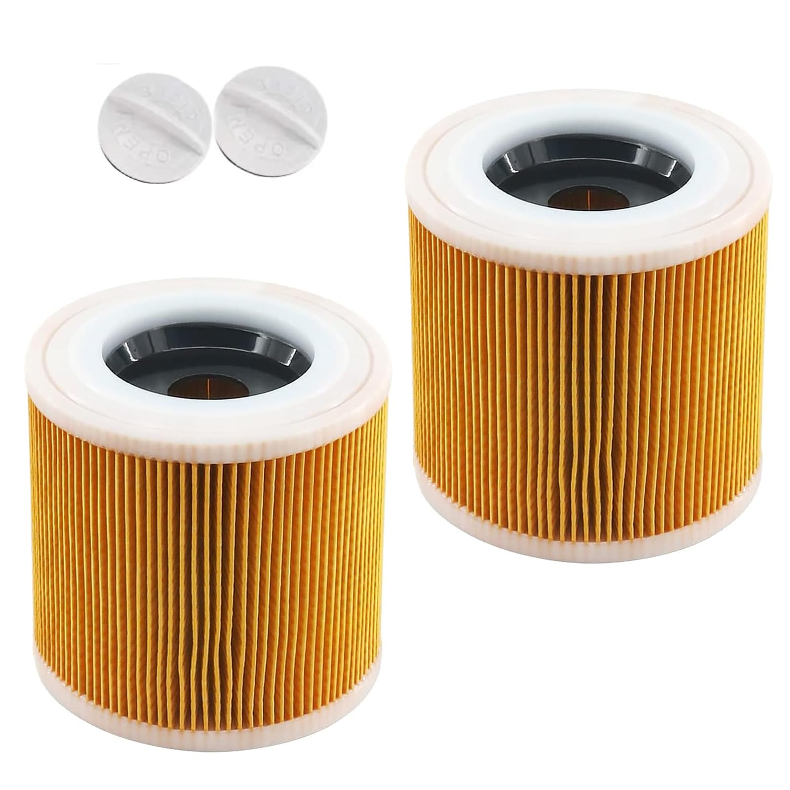 Cartridge Filter Compatible with Karcher WD2 WD3 MV2 MV3 WD 2200 SE 4001 Series Wet & Dry Vacuum Cleaners Part NO.KAR64145520 Accessory (Pack of 2)