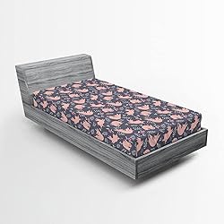 Lunarable Pigs 2 Pack Fitted Sheet, Sleeping
