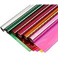 Bright Creations 6 Roll Cellophane Wrap - Transparent Colored Wrapping Paper for Baskets Treats Crafts (17 Inch x 10 Feet) - Transparent Wrapping Paper