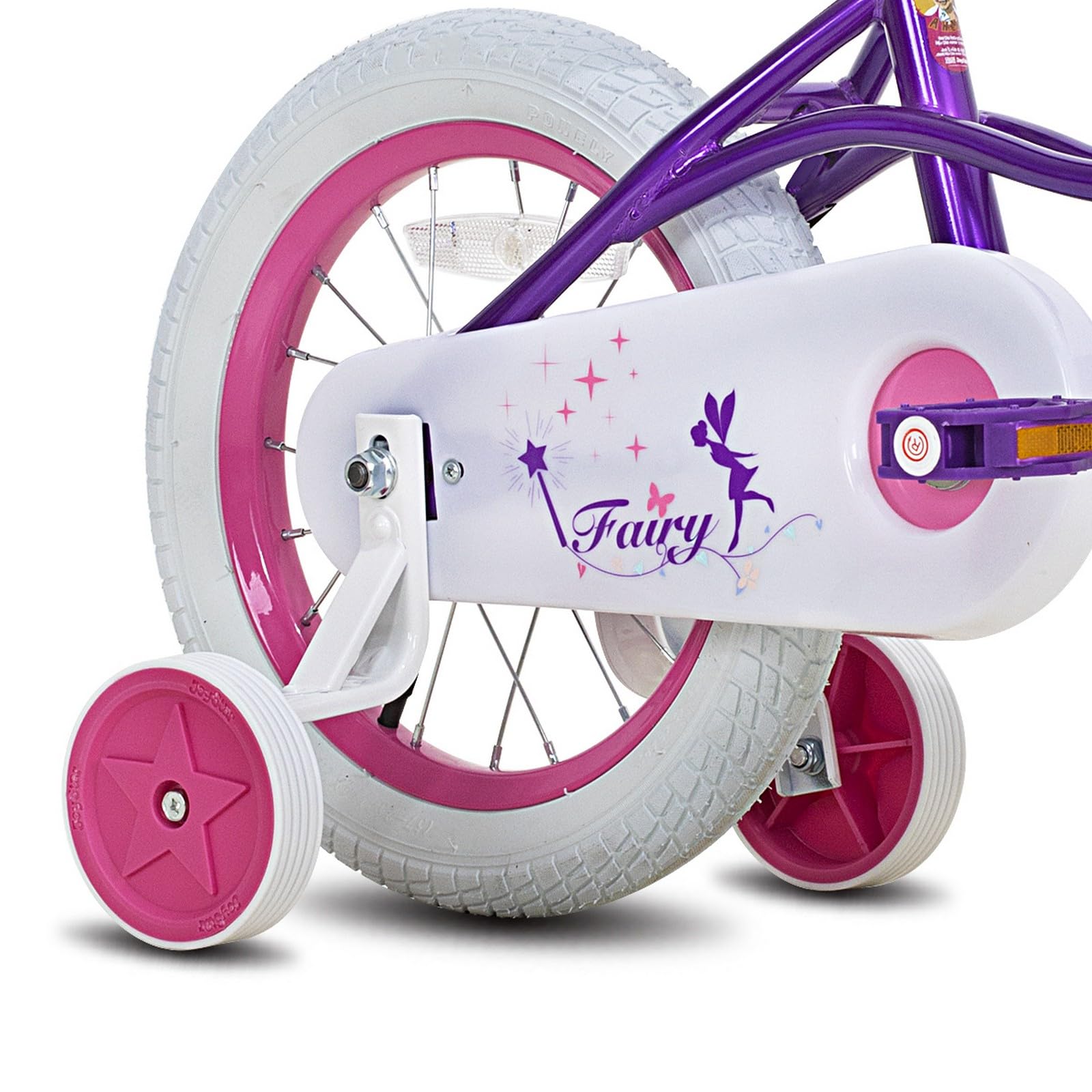 JOYSTAR Fairy Girls Bike for Toddlers and Kids Ages 2-8 Years Old, 12 14 16 18 Inch Kids Bike with Training Wheels, Handbrake and Basket, Toddler Girl Bike, Children Bicycle