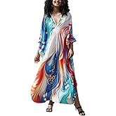 Kaftan Dress for Swimwear Women Plus Size Bathing Suit Cover Up Beach Robe