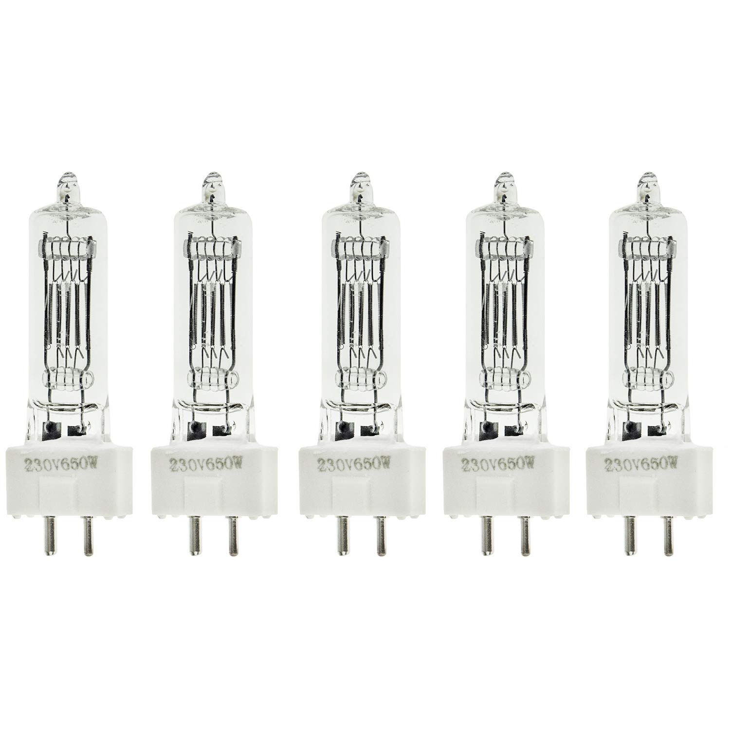 650W Movie Fresnel Tungsten Spot Light Lighting Studio Video Barndoor Dimmer Focus (5Bulb)