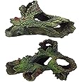 Tfwadmx Decaying Trunk Aquarium, Betta Fish Ornament, Freshwater Ornament - Small Resin Aquarium Decoration Log, 20 Gallon Fi