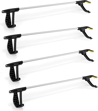 Straame Garden Litter Picker Grabber Reaching Tool Pack of 4