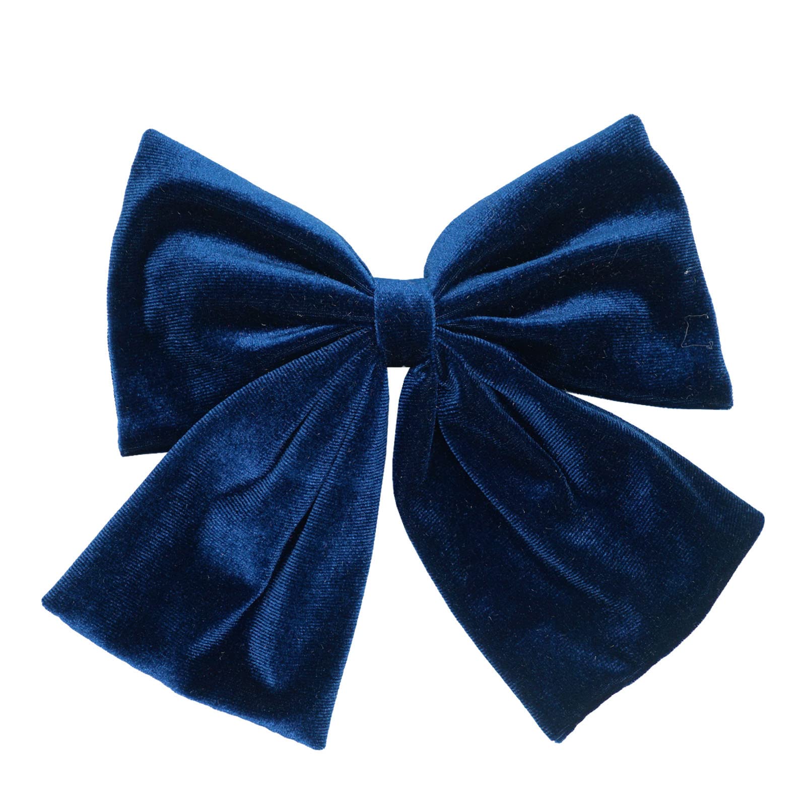 Ling & Bai Women Girls 8 Inch Large Velvet Hair Bows Clip Big Hair Bow Alligator Barrettes for Kids Teens (Navy Blue)