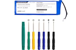 Youejoeq 6000mAh Replacement Battery GSP1029102R for jblCharge 2+, Charge 2 Plus,Charge 3 2015 Version P763098 Batteries