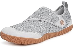 Sisttke Womens Mens Barefoot Slippers Wide Diabetic Shoes with Arch Support Orthopedic Adjustable Walking Slipper Arthritis Edema Swollen House Shoes Indoor Outdoor