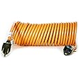 Flexy-Cord Heavy Duty Coiled Slinky Action Extension Cord 12G 15A Extends From 10 In to 20 Ft.
