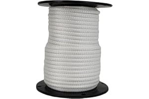 QUALITY NYLON ROPE 5/16 inch Wire Center Polyester Flagpole Rope - 100 Foot Spool | Industrial Grade - High UV and Abrasion Resistance - Tamper Resistant Steel Cable Core