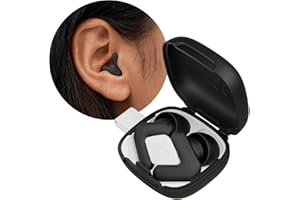 Alpine Silence Earplugs for Sleep, Focus & Travel - V-Shape Snug Fit & Soft Oval Tips – 4 Sizes XS/S/M/L - Comfortable, Reusable Hearing Protection - up to 25dB – Black