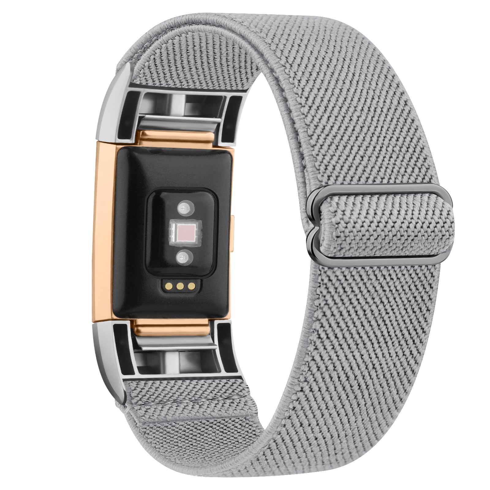 Wanme For fitbit Charge 2 straps for Women/Men,Elastic Strap Replacement for Fitbit Charge 2 strap (1 Pack), Adjustable Sport Wristbands for Fitbit Charge 2 (Gray)