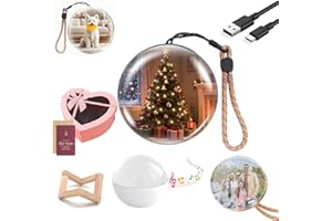 WRSFXV WiFi Memory Orb Christmas Ornament, 2026 New Core Memory Sphere Ball, Personalized 3D Memory Orb Custom Video Sphere, 2.7" Crystal Ball Video Player Uploadable Videos & Photos for Anniversary (White)