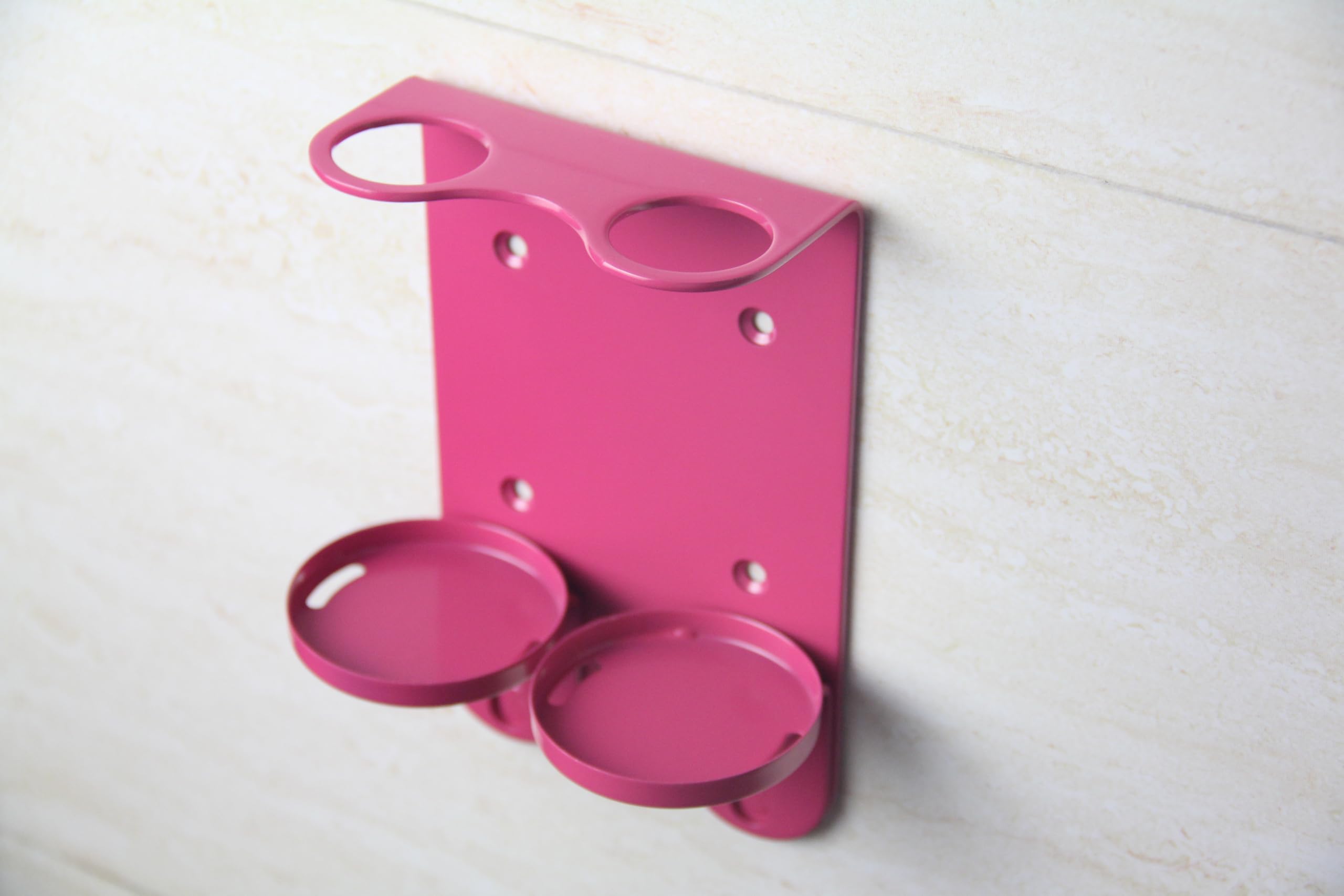 Wall Mount 300ml Double Dispenser Pink Holder Ideal for Sea Kelp Bottles