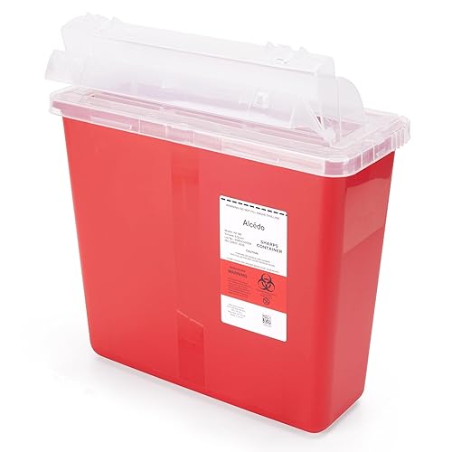 Alcedo Sharps Container for Home and Professional Use 5 Quart (1 Pack ...