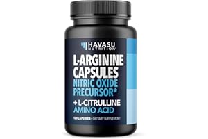 HAVASU NUTRITION L-Arginine Capsules with L-Citrulline - Nitric Oxide Supplement - L Arginine and L Citrulline Blend - 120 Count - Vegan, Non-GMO Capsules for Performance, Endurance and Muscle Support - 2 Month Supply