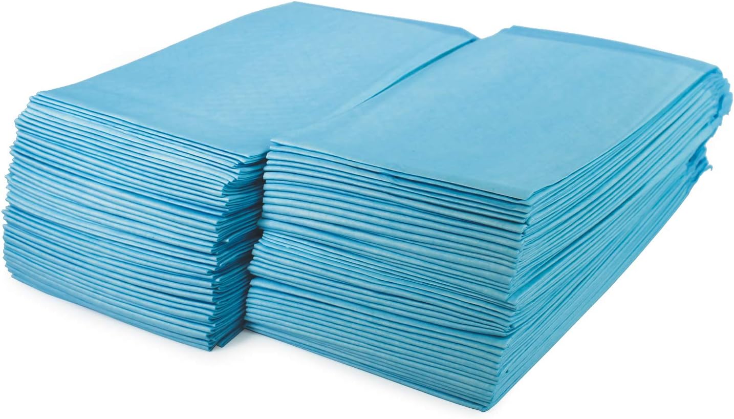 Medpride Disposable Underpads 17'' x 24'' (100-Count) Incontinence Pads, Bed Covers, Puppy Training | Thick, Super Absorbent Protection for Kids, Adults, Elderly | Liquid, Urine, Accidents: Health & Personal Care