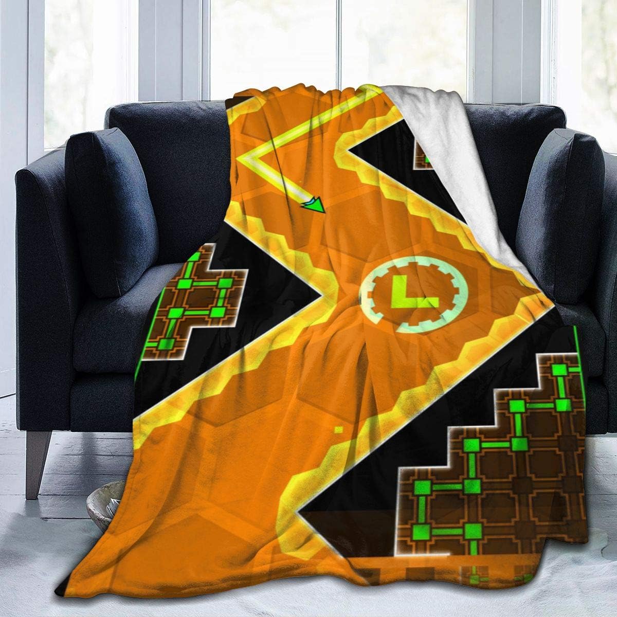 NOT Geometry Dash 2 Digital Printed Ultra-Soft Micro Fleece Blanket Soft Warm 50"x40"