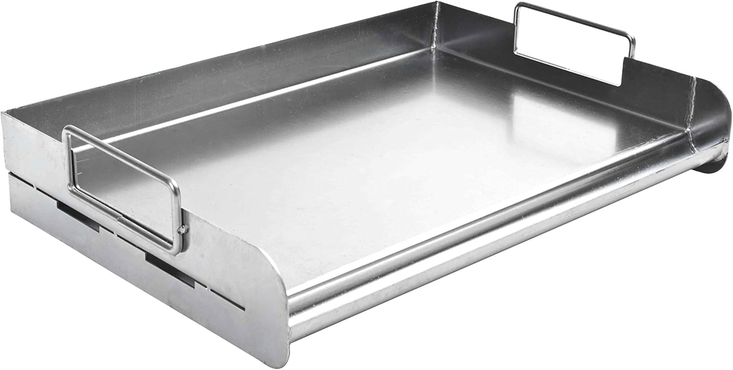 Charcoal Companion CC6305 Stainless Steel Pro Grill Griddle, Silver