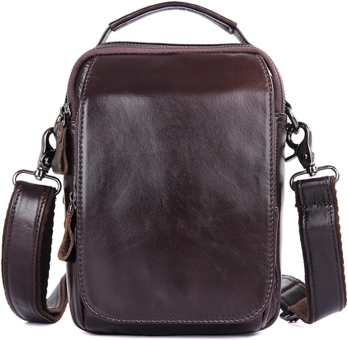 Clean Vintage Men's Leather Crossbody Purse Shoulder Bag
