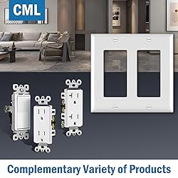 CML 2-Gang Decorator Wall Plates, 20 Pack