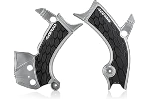 Acerbis - 16-19 Yamaha YZ250F/YZ450F/YZ250FX/YZ450FX/WR250F/450F Frame Guards- X-Grip - Silver/Black (2689411015)