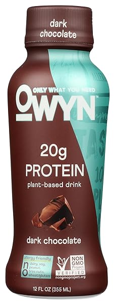 OWYN DARK CHOCOLATE PLANT BASED PROTEIN SHAKE, 12...
